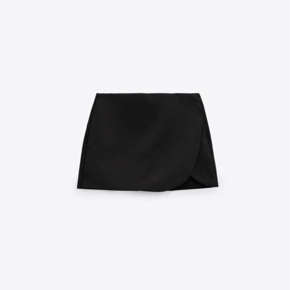 Zara Black Women's Wrap Mini Skort